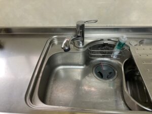愛媛キッチン取付け隊　ワンホールシングル水栓の取替　施工後